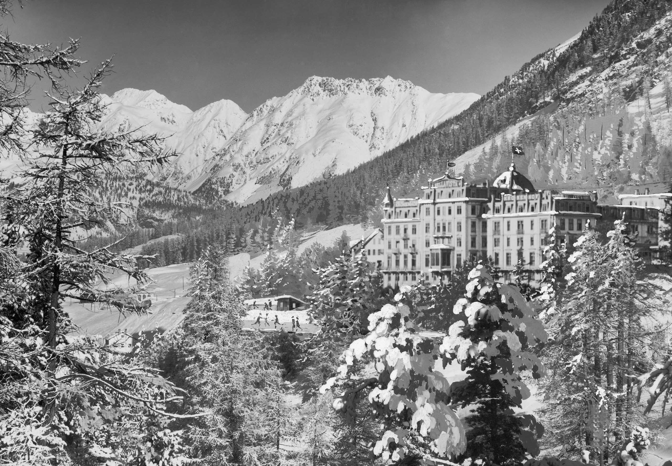 Swiss Deluxe Hotels Stories Winter 2020 Once Upon A Time 07 Ghk Historische Bilder Kronenhof (9) T120 Sw