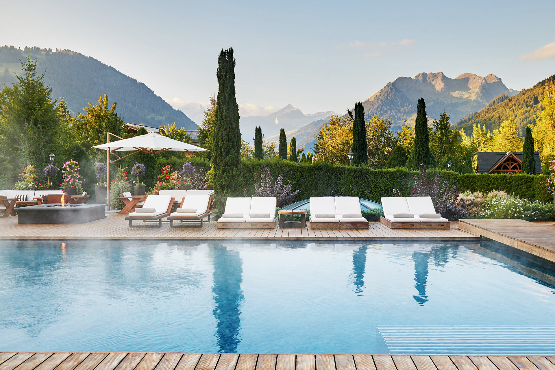 The Alpina Gstaad Hotel Six Senses Outdoor Pool