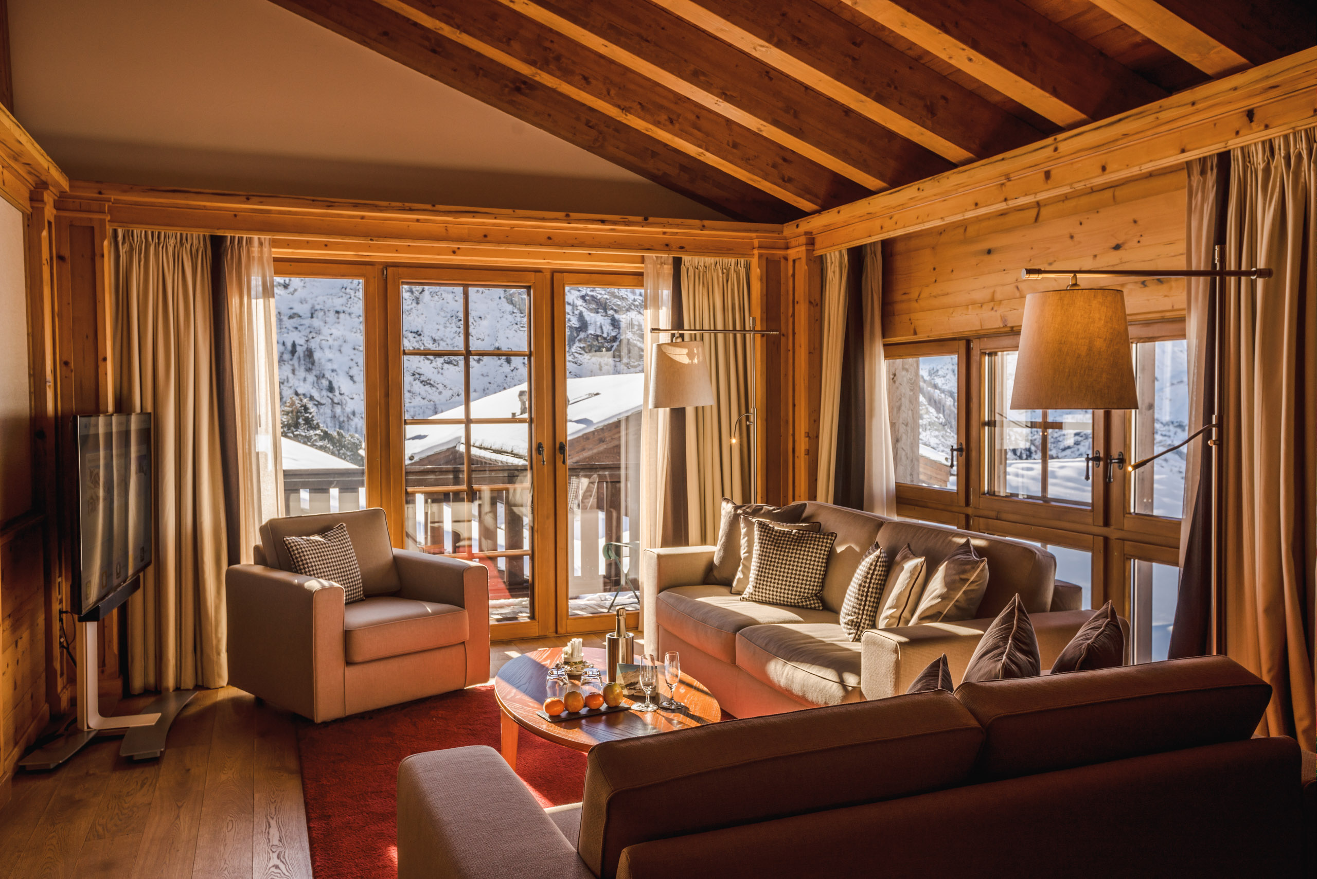 Riffelalp Resort Hotel Zermatt Suite Monte Rosa Living Room