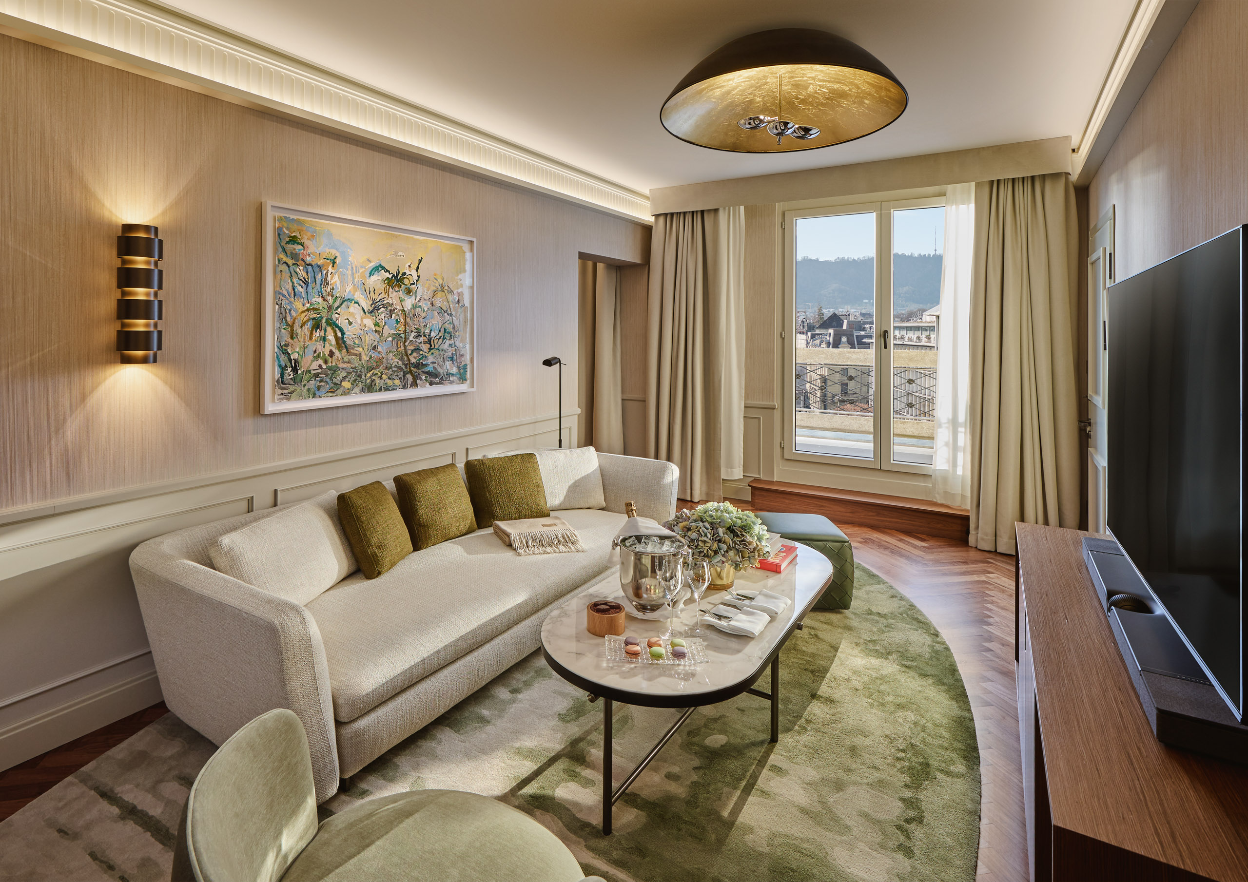 Swiss Deluxe Hotels Mandarin Oriental Savoy Zurich Zurich Suites Baursuite Livingroom