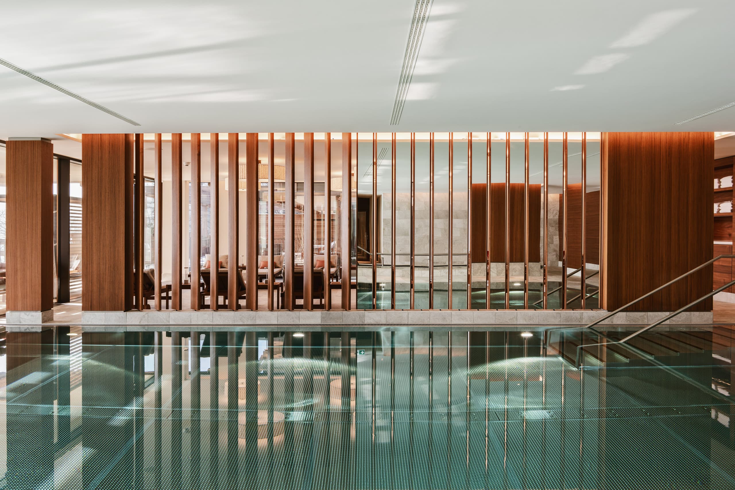 Swiss Deluxe Hotels Buergenstock Resort Lake Lucerne Waldhotel Spa Indoor Pool
