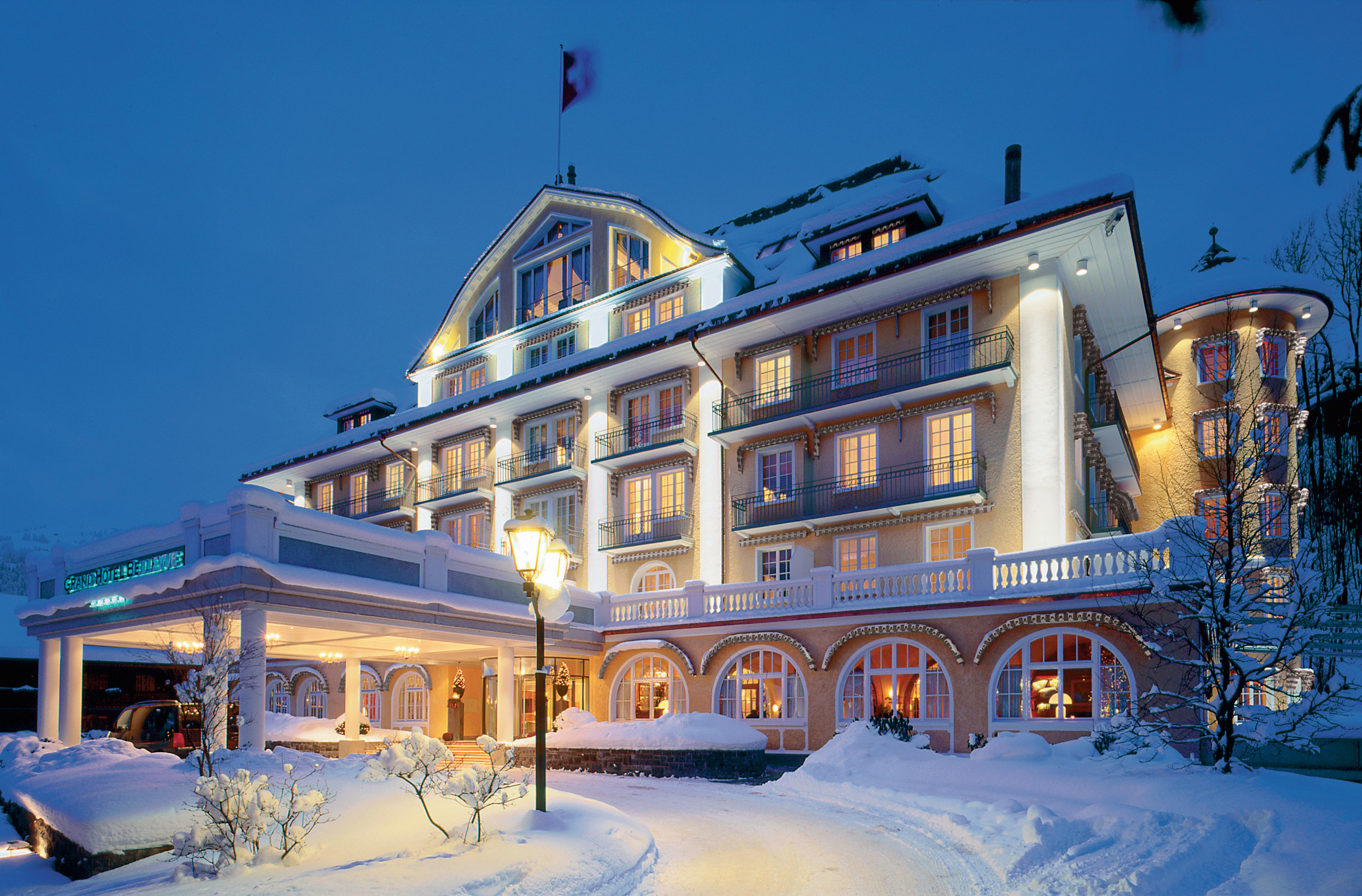 Le Grand Bellevue Hotel Gstaad Bellevue Covered In Snow