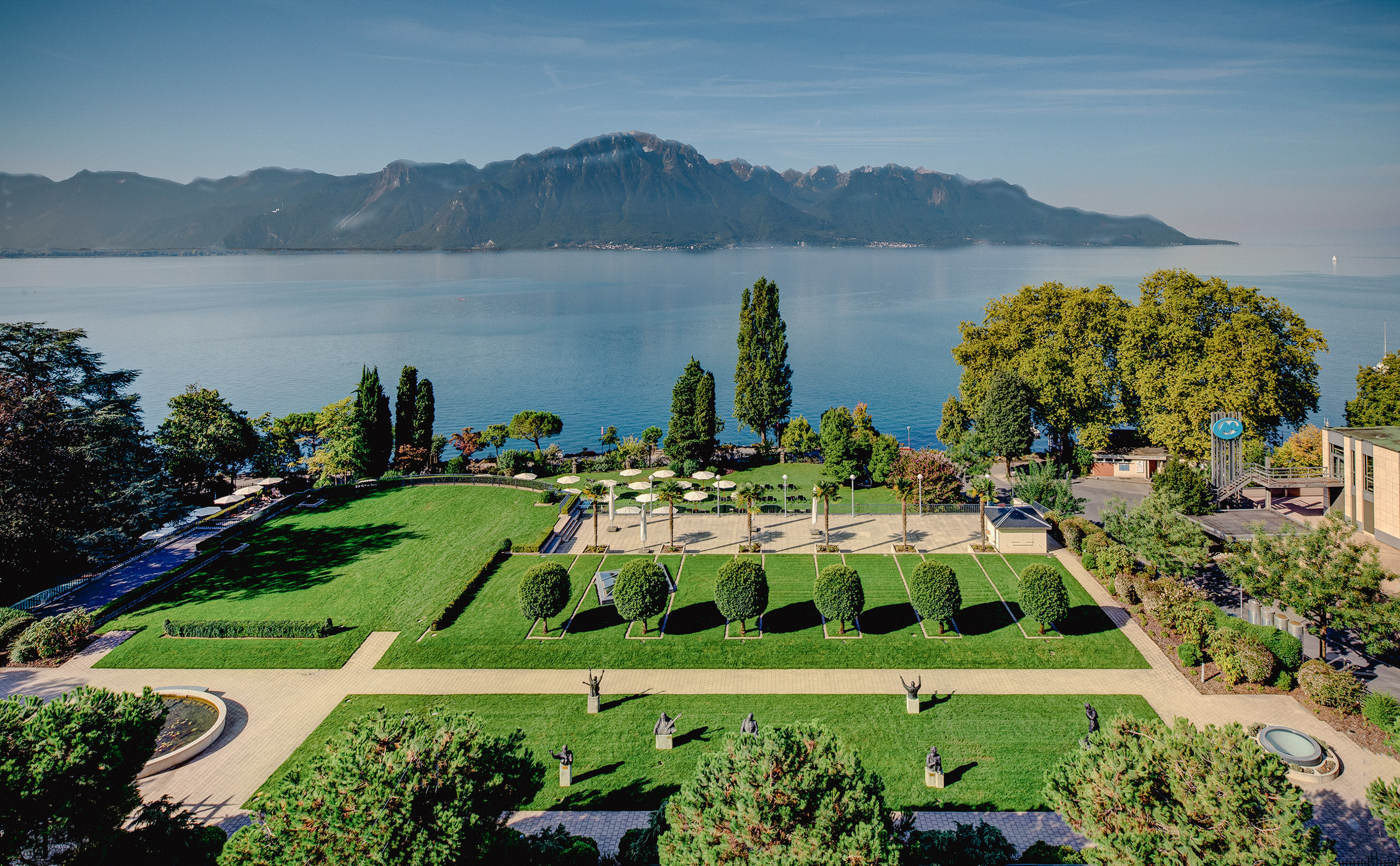 Fairmont Le Montreux Palace Hotel View From Lakeview Rooms