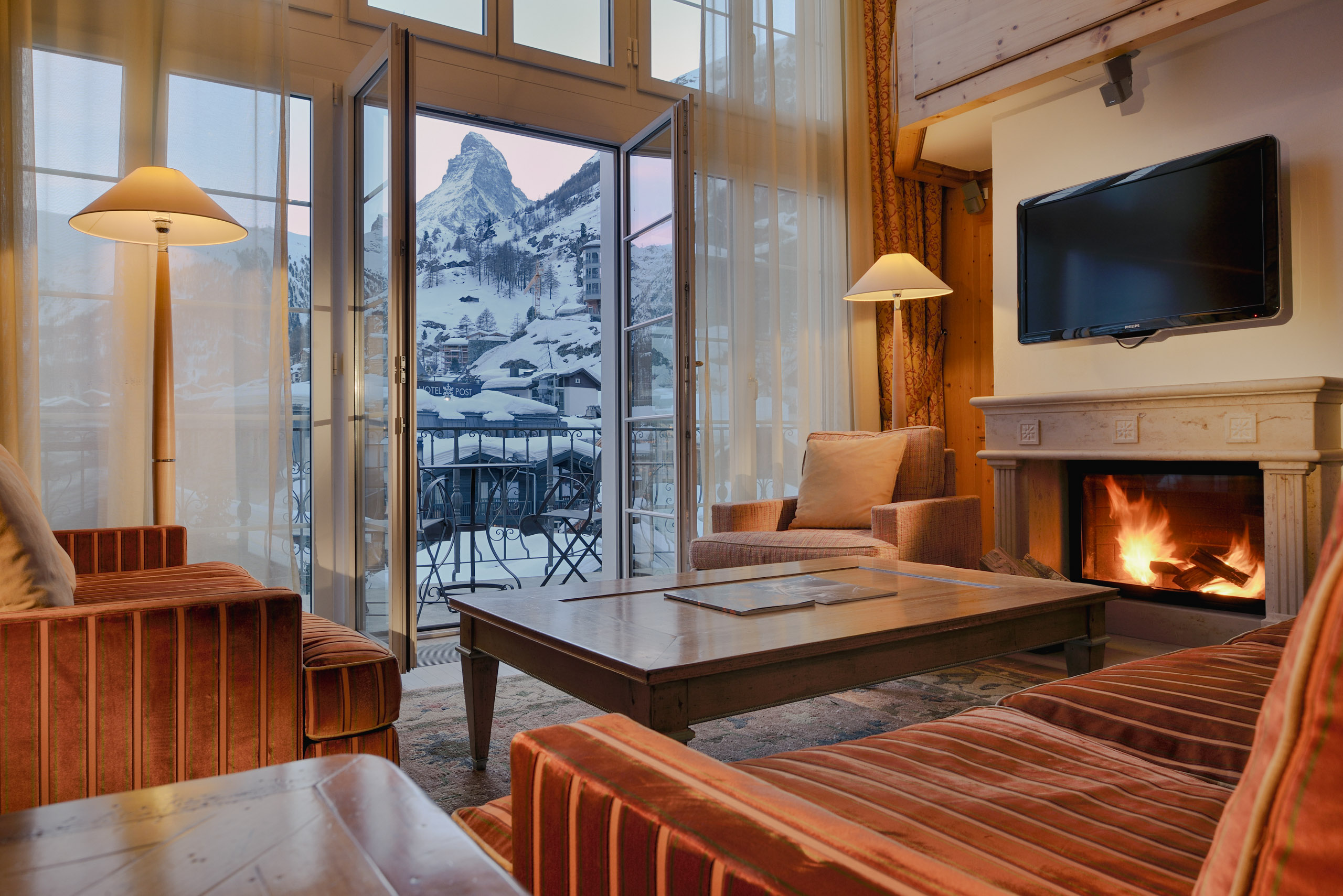 Mont Cervin Palace Zermatt Alpine Style Matterhorn Suite Winter