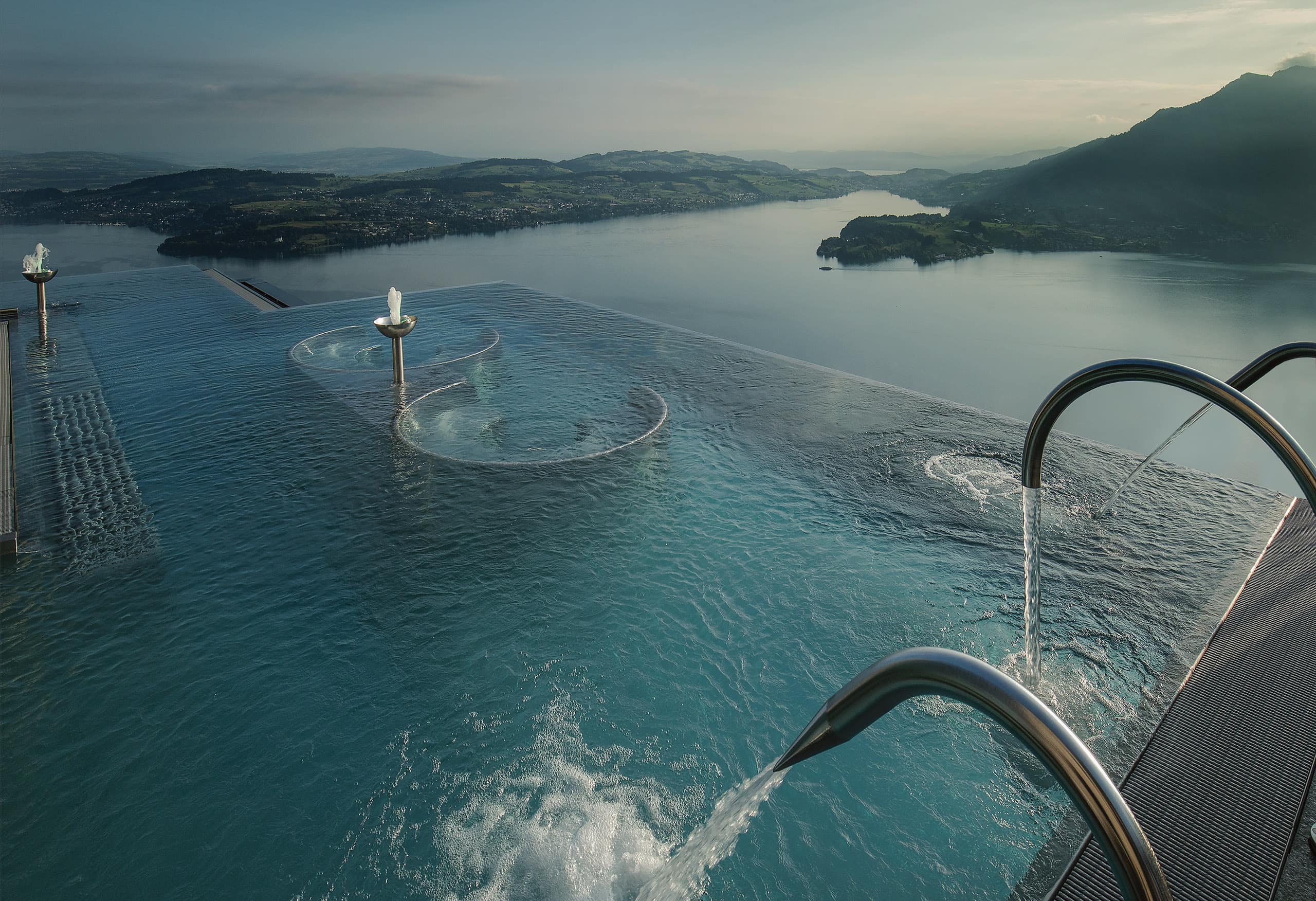 Swiss Deluxe Hotels Magazine Winter 2024 25 Alpine Spa Exterior Infinity Edge Pool