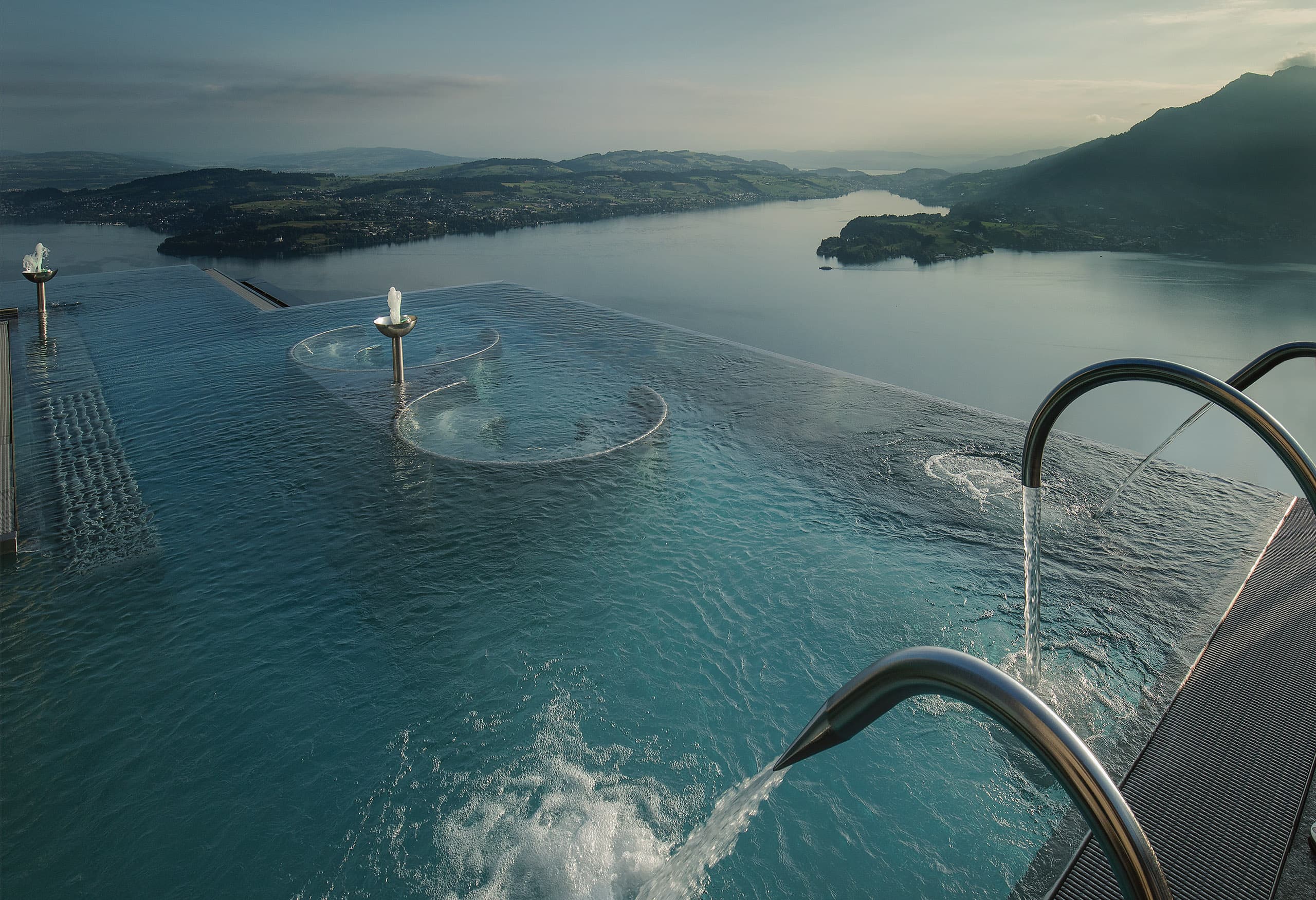 Swiss Deluxe Hotels Buergenstock Resort Lake Lucerne Alpine Spa Exterior Infinity Edge Pool